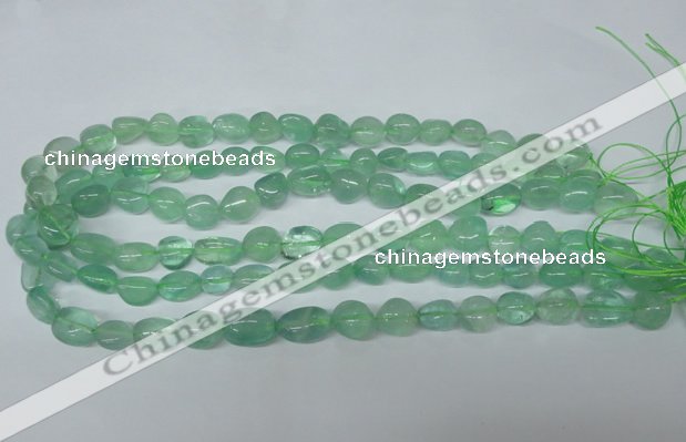 CFL655 15.5 inches 8*10mm - 9*13mm nuggets green fluorite beads