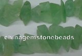 CFL656 15.5 inches 5*15mm matte green fluorite chips beads