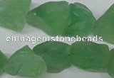 CFL658 15.5 inches 12*18mm - 15*25mm nuggets matte green fluorite beads