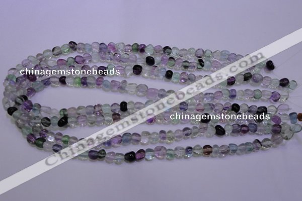 CFL721 15.5 inches 7*8mm nuggets natural fluorite beads wholesale