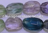 CFL728 15.5 inches 16*22mm faceted nuggets natural fluorite beads