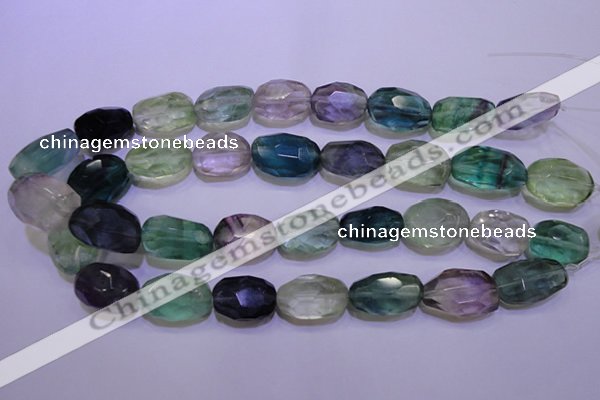 CFL728 15.5 inches 16*22mm faceted nuggets natural fluorite beads