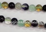 CFL752 15.5 inches 8mm round rainbow fluorite gemstone beads