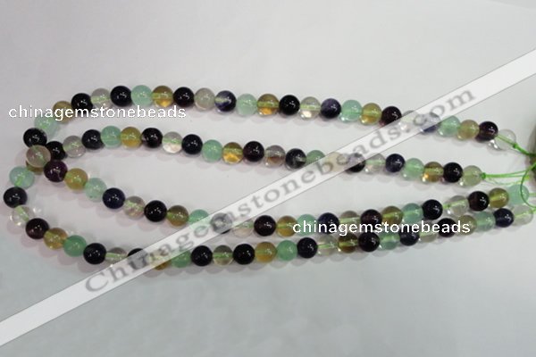 CFL752 15.5 inches 8mm round rainbow fluorite gemstone beads