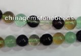 CFL753 15.5 inches 10mm round rainbow fluorite gemstone beads