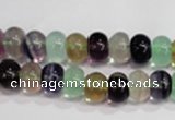 CFL761 15.5 inches 5*8mm rondelle rainbow fluorite gemstone beads