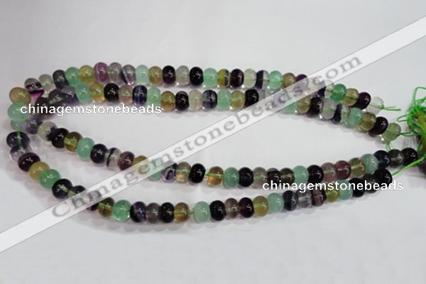 CFL761 15.5 inches 5*8mm rondelle rainbow fluorite gemstone beads