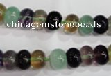 CFL762 15.5 inches 6*10mm rondelle rainbow fluorite gemstone beads