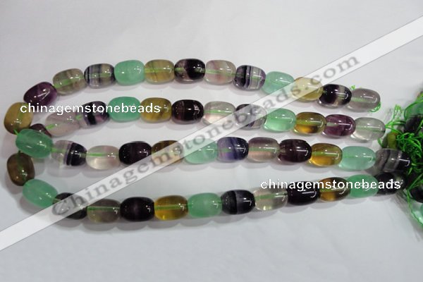 CFL772 15.5 inches 12*16mm drum rainbow fluorite gemstone beads