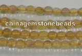 CFL800 15.5 inches 4mm round yellow fluorite gemstone beads