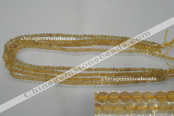 CFL800 15.5 inches 4mm round yellow fluorite gemstone beads