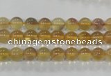 CFL801 15.5 inches 6mm round yellow fluorite gemstone beads