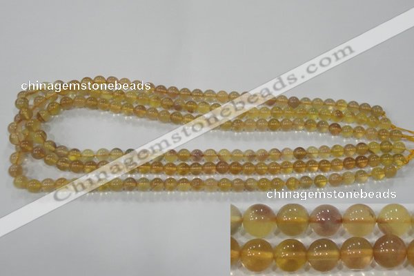 CFL801 15.5 inches 6mm round yellow fluorite gemstone beads