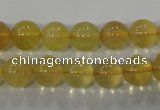 CFL803 15.5 inches 10mm round yellow fluorite gemstone beads