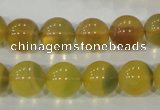 CFL804 15.5 inches 12mm round yellow fluorite gemstone beads