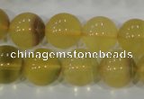 CFL805 15.5 inches 14mm round yellow fluorite gemstone beads