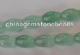 CFL862 15.5 inches 8*12mm rice green fluorite gemstone beads