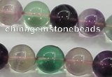 CFL905 15.5 inches 10mm round rainbow fluorite gemstone beads