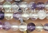 CFL910 15.5 inches 4mm round purple fluorite beads wholesale