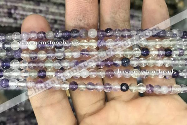 CFL910 15.5 inches 4mm round purple fluorite beads wholesale