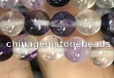 CFL911 15.5 inches 6mm round purple fluorite beads wholesale