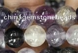 CFL912 15.5 inches 8mm round purple fluorite beads wholesale