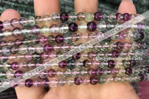 CFL918 15.5 inches 4mm round fluorite gemstone beads