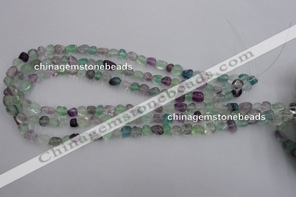 CFL950 15.5 inches 8*9mm nuggets natural fluorite beads wholesale