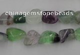 CFL951 15.5 inches 9*12mm nuggets natural fluorite beads wholesale