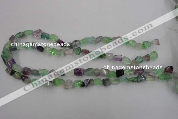 CFL951 15.5 inches 9*12mm nuggets natural fluorite beads wholesale