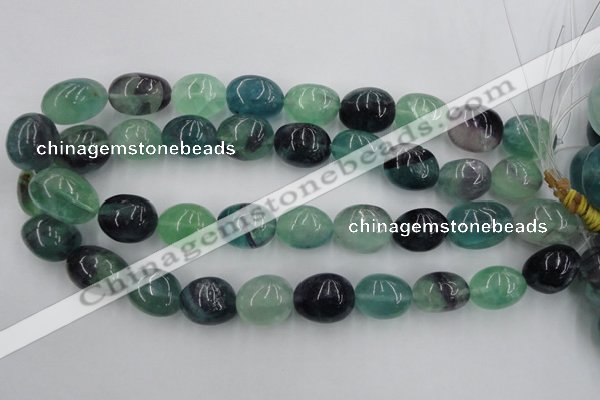 CFL954 15.5 inches 18*22mm nuggets natural fluorite beads wholesale