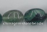 CFL955 15.5 inches 20*26mm nuggets natural fluorite beads wholesale