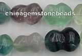 CFL958 15.5 inches 16*22mm peanut-shaped natural fluorite beads