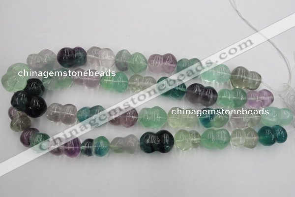 CFL958 15.5 inches 16*22mm peanut-shaped natural fluorite beads