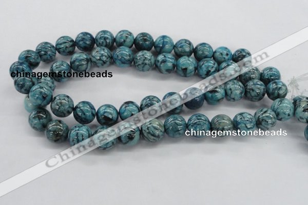 CFS105 15.5 inches 14mm round blue feldspar gemstone beads