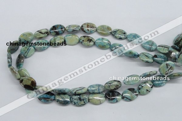 CFS111 15.5 inches 13*18mm oval blue feldspar gemstone beads