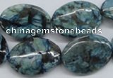 CFS113 15.5 inches 18*25mm oval blue feldspar gemstone beads