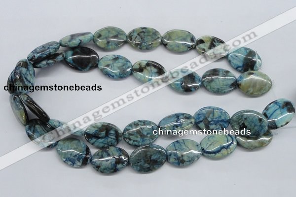 CFS113 15.5 inches 18*25mm oval blue feldspar gemstone beads