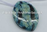 CFS120 35*50mm top-drilled marquise blue feldspar gemstone beads