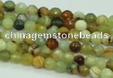 CFW01 15.5 inches 4mm faceted round flower jade beads wholesale