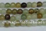 CFW101 15.5 inches 6mm round flower jade gemstone beads