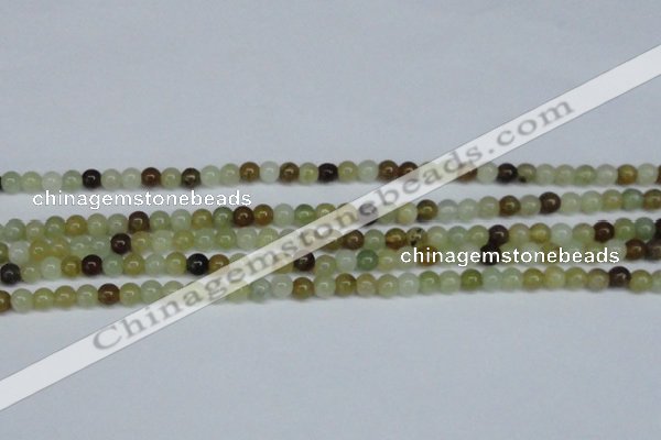 CFW101 15.5 inches 6mm round flower jade gemstone beads