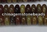 CFW110 15.5 inches 6*12mm rondelle flower jade gemstone beads