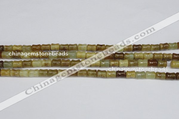 CFW117 15.5 inches 8*10mm bone flower jade gemstone beads