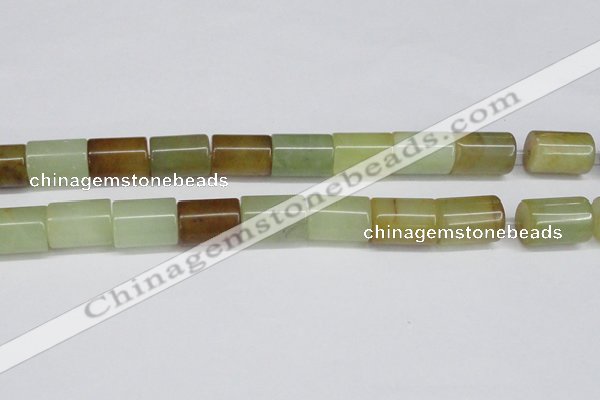 CFW119 15.5 inches 15*20mm tube flower jade gemstone beads