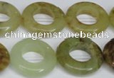 CFW168 15.5 inches 22mm donut flower jade gemstone beads