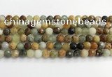 CFW219 15.5 inches 8mm faceted round flower jade beads