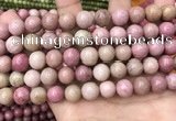 CFW47 15.5 inches 10mm round pink wooden jasper beads wholesale