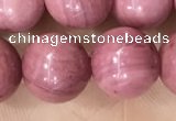 CFW53 15.5 inches 10mm round natural pink wooden jasper beads