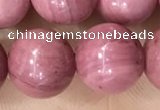 CFW54 15.5 inches 12mm round natural pink wooden jasper beads